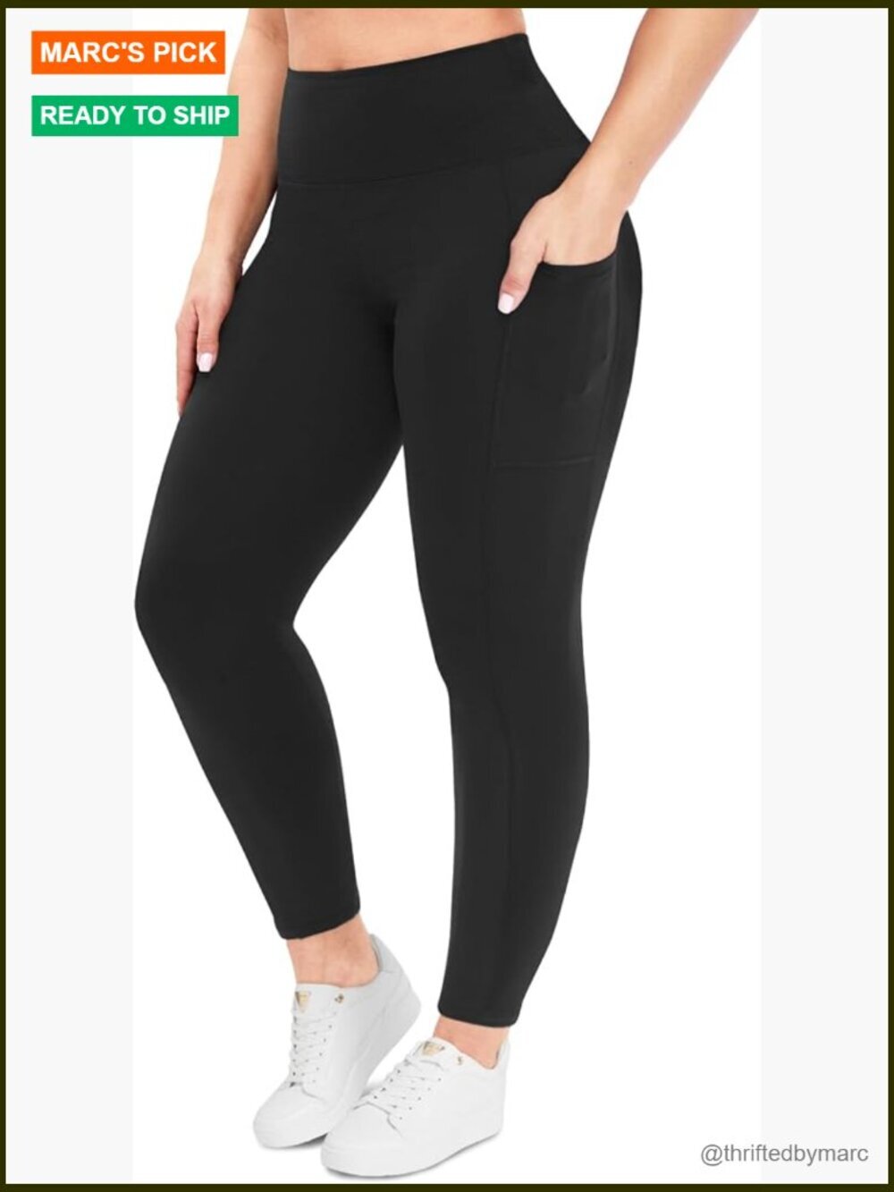 Plus Size High Waisted Leggings with Pockets Tummy Control Yoga Pants
